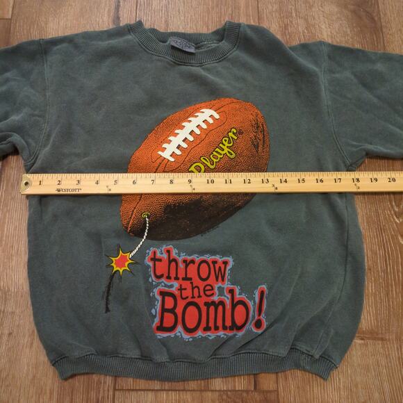 VTG Hank Player Boy's Size 5-6 Sweatshirt Football Graphic Made in USA - Picture 5 of 8
